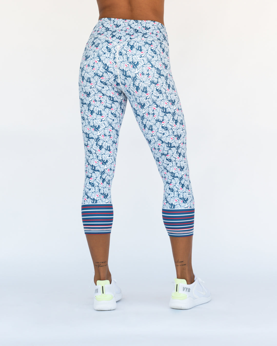 Summer Hibiscus Leggings 3/4 Length
