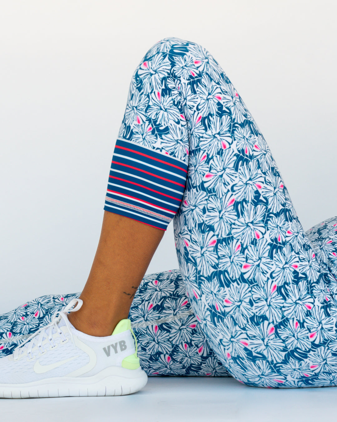 Summer Hibiscus Leggings 3/4 Length