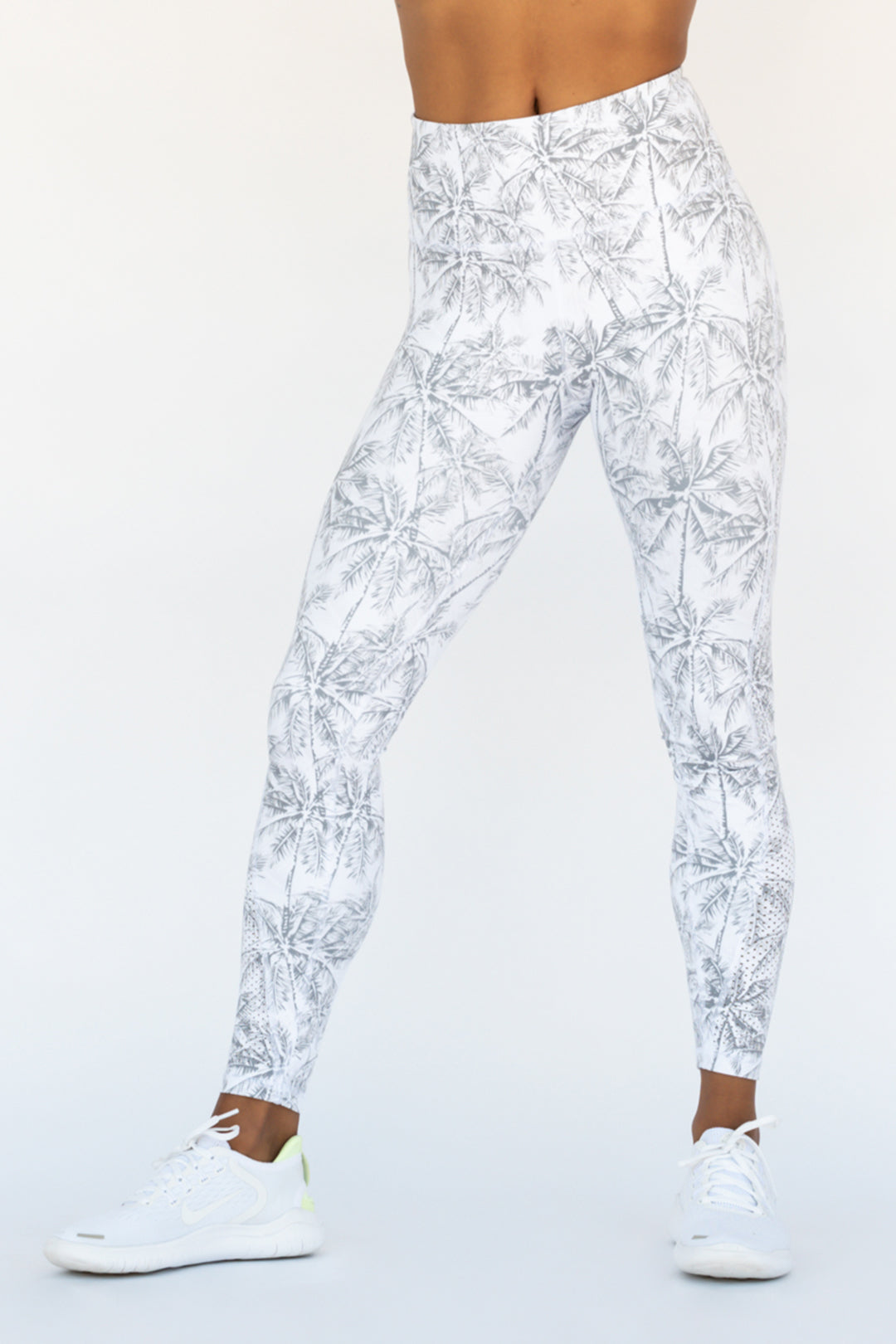 Palm Tree Printed Leggings with pockets