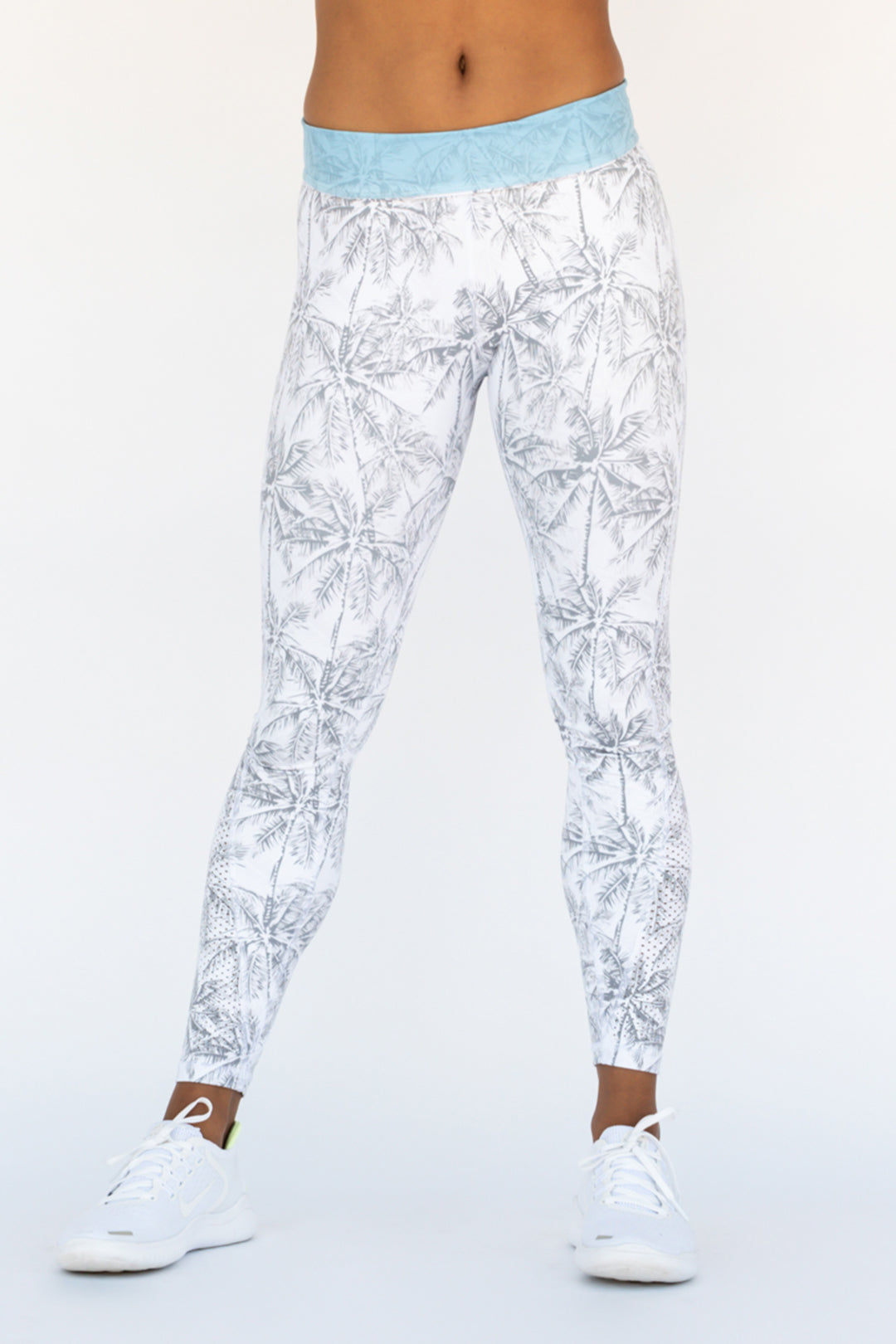 Palm Tree Printed Leggings with pockets