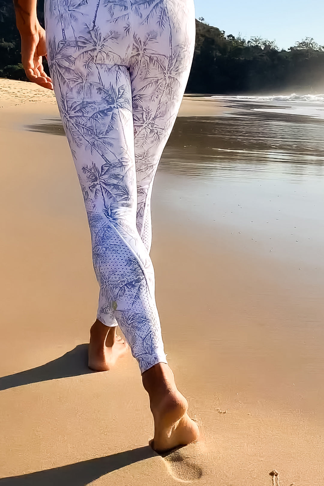 Palm Tree Printed Leggings with pockets